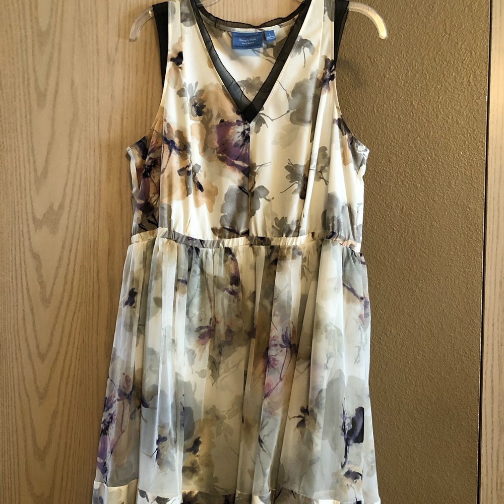 Multi-colored watercolor style dress